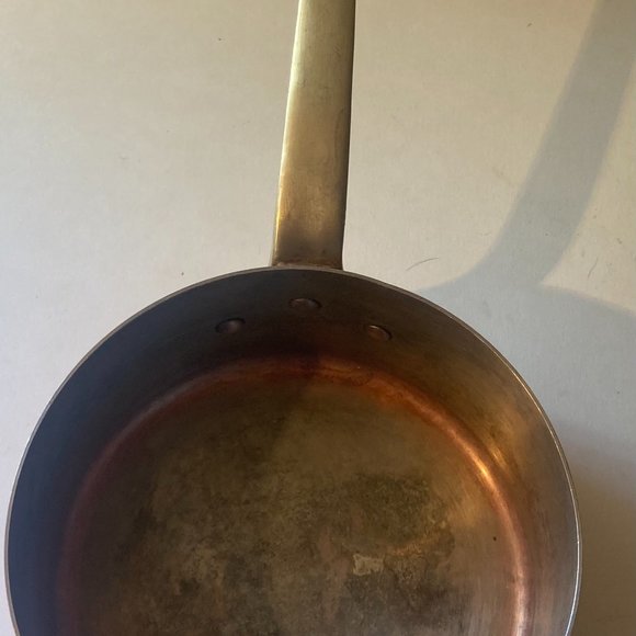 Vintage Metal Copper Cooking Pot, Pan, Heavy Duty, Quality, 13" Long and 6 1/2" - Picture 4 of 4